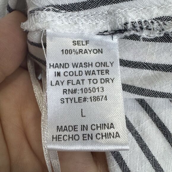 Savanna Jane Womens Floral Embroidered V Neck Tunic Top Size L Boho Peasant - Picture 10 of 10